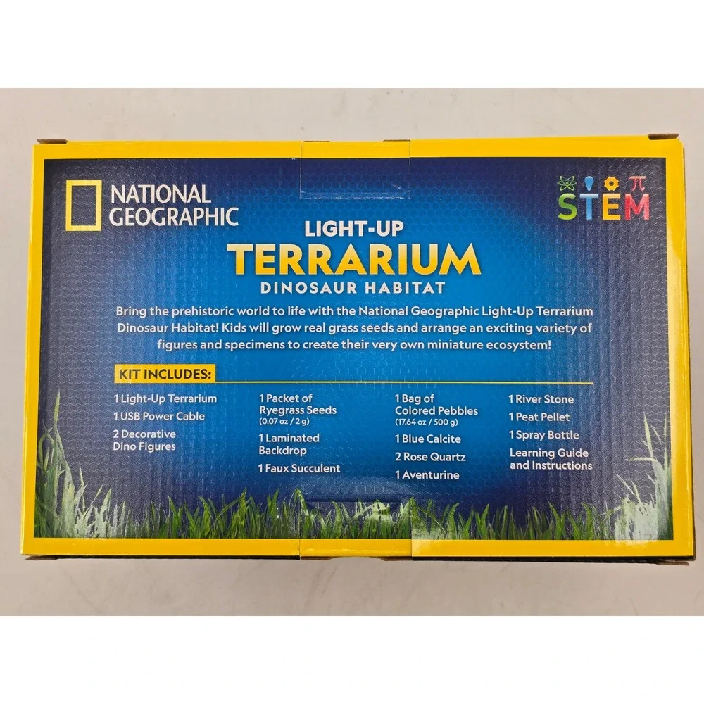 National Geographic Light-Up Terrarium Dinosaur Habitat Kids Science Kit - New